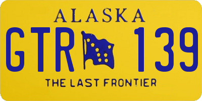 AK license plate GTR139