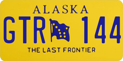 AK license plate GTR144