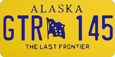 AK license plate GTR145