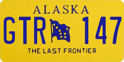 AK license plate GTR147