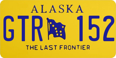 AK license plate GTR152