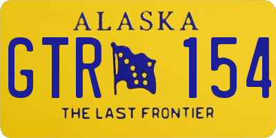 AK license plate GTR154