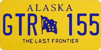 AK license plate GTR155