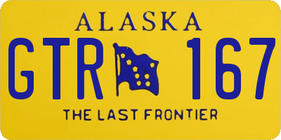 AK license plate GTR167