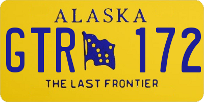 AK license plate GTR172