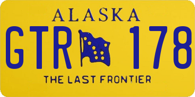AK license plate GTR178