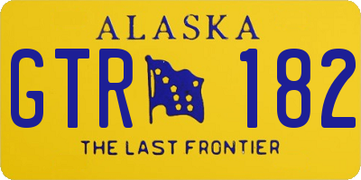 AK license plate GTR182