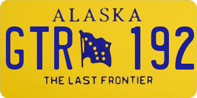 AK license plate GTR192