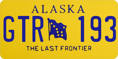 AK license plate GTR193