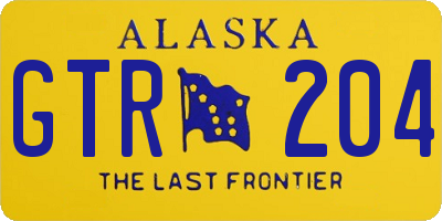 AK license plate GTR204