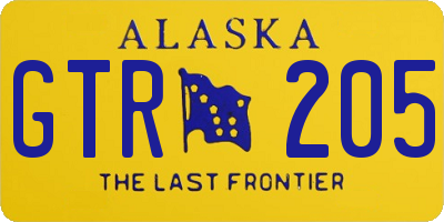 AK license plate GTR205