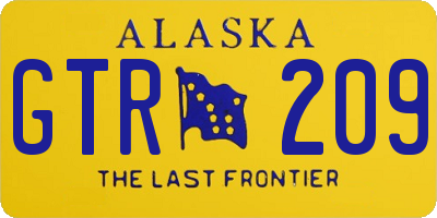AK license plate GTR209
