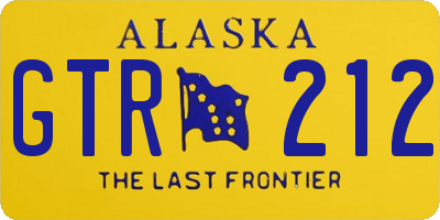 AK license plate GTR212