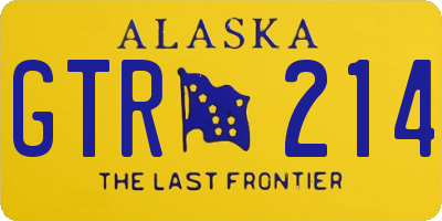 AK license plate GTR214