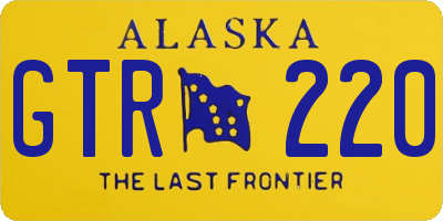 AK license plate GTR220