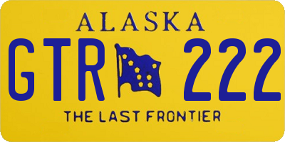 AK license plate GTR222