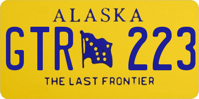 AK license plate GTR223
