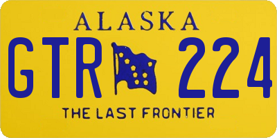 AK license plate GTR224