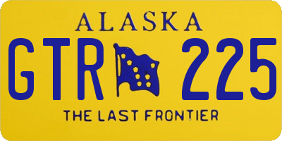 AK license plate GTR225