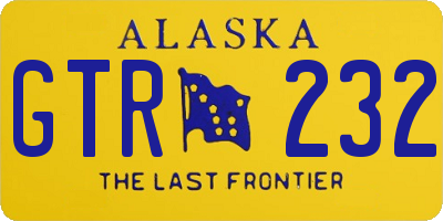 AK license plate GTR232