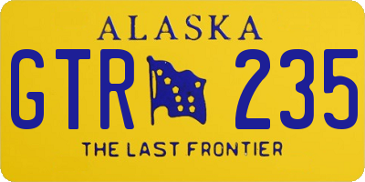 AK license plate GTR235