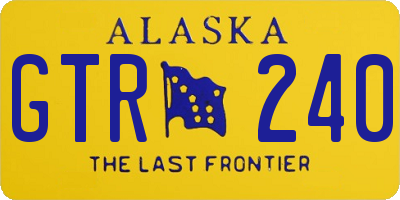 AK license plate GTR240