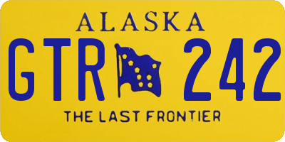 AK license plate GTR242