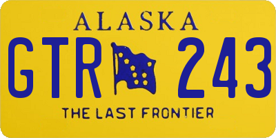 AK license plate GTR243