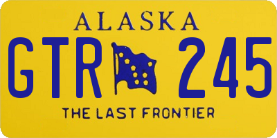 AK license plate GTR245