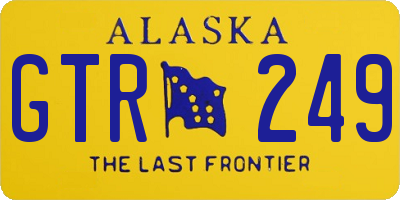 AK license plate GTR249