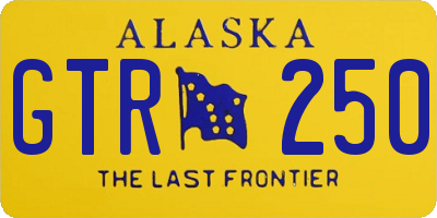 AK license plate GTR250