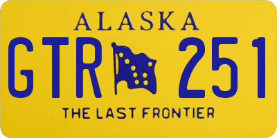 AK license plate GTR251