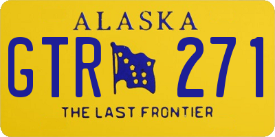 AK license plate GTR271