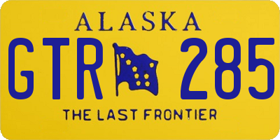 AK license plate GTR285
