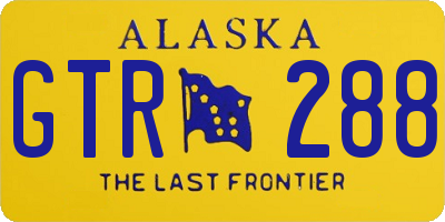 AK license plate GTR288