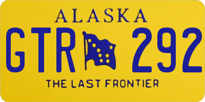 AK license plate GTR292