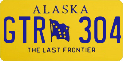 AK license plate GTR304