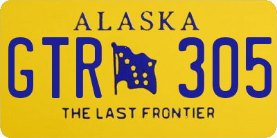 AK license plate GTR305