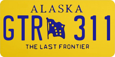 AK license plate GTR311