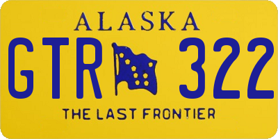 AK license plate GTR322