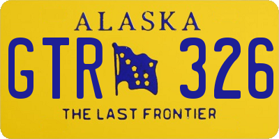 AK license plate GTR326