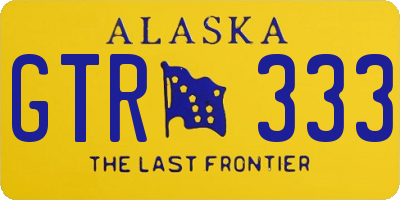 AK license plate GTR333