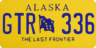 AK license plate GTR336