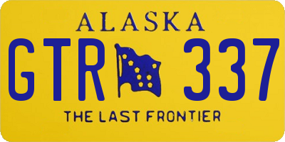 AK license plate GTR337