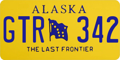 AK license plate GTR342