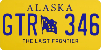 AK license plate GTR346