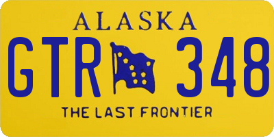 AK license plate GTR348