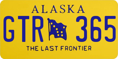 AK license plate GTR365