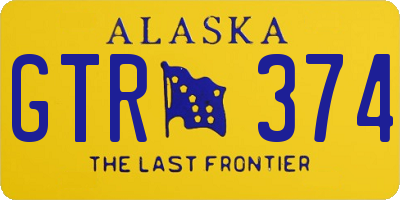 AK license plate GTR374