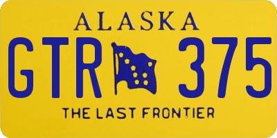 AK license plate GTR375